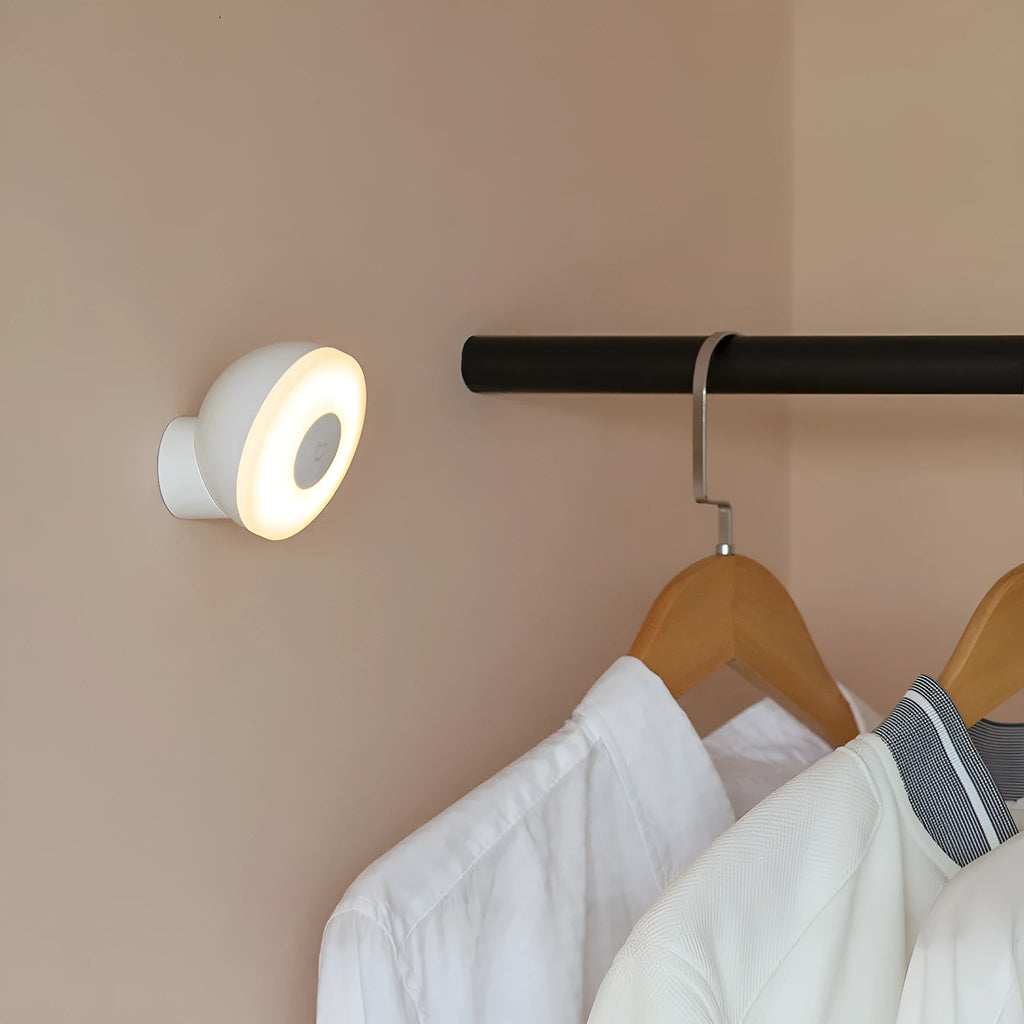 White Mijia Night Light 2 Bluetooth bedside lamp with human body induction sensor.