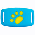 Waterproof GPS pet tracker device in black with yellow interior showing compact 65.5mm design