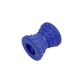 Blue durable natural rubber interactive treat dispensing dog toy for aggressive chewers.