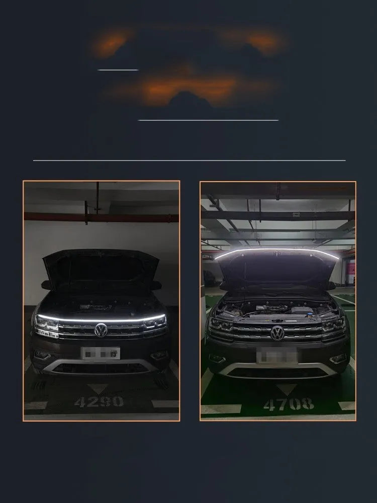 Dynamic penetrating daytime running light car decoration lamp in 1.2m to 2.4m with white light scanning or long bright mode