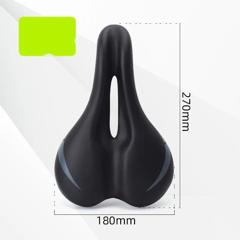 Bicycle seat cushion with hollow centre, PU leather cover, shown in 3147 colour.