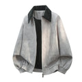 Men's stitching lapel casual jacket in multiple colours with straight hem design