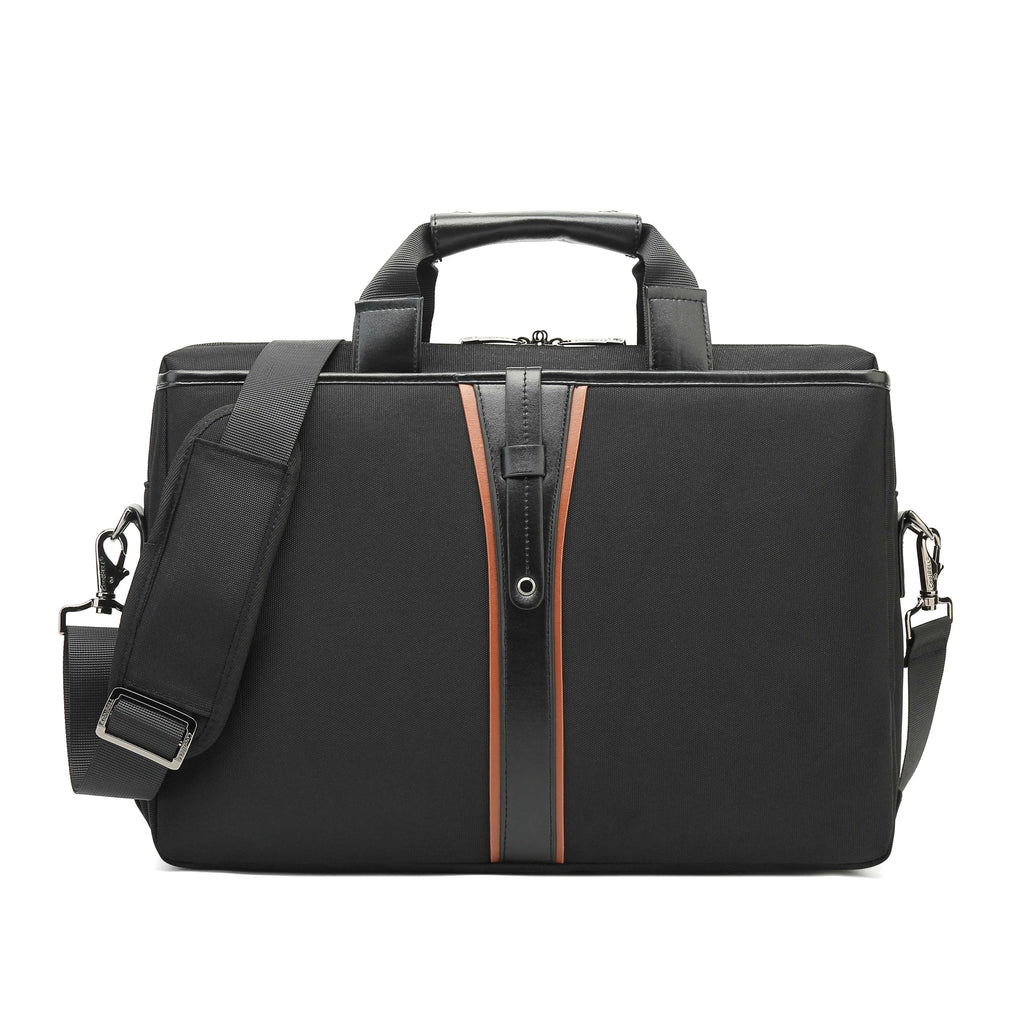 Black Oxford cloth single-shoulder laptop backpack for 15-inch devices with waterproof and anti-theft features