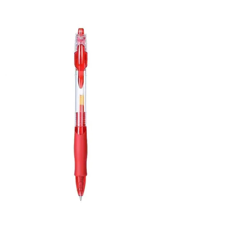 A black, blue, or red plastic gel pen with a 0.5mm tip for writing.