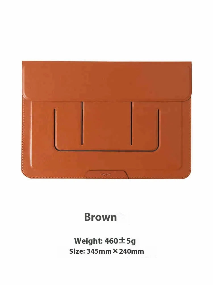 13.3-inch dual-angle laptop bracket bag in black or brown business style