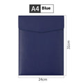 A4 vertical PVC leather file bag in black, blue, red, light brown, dark brown, light gray, dark gray for business documents