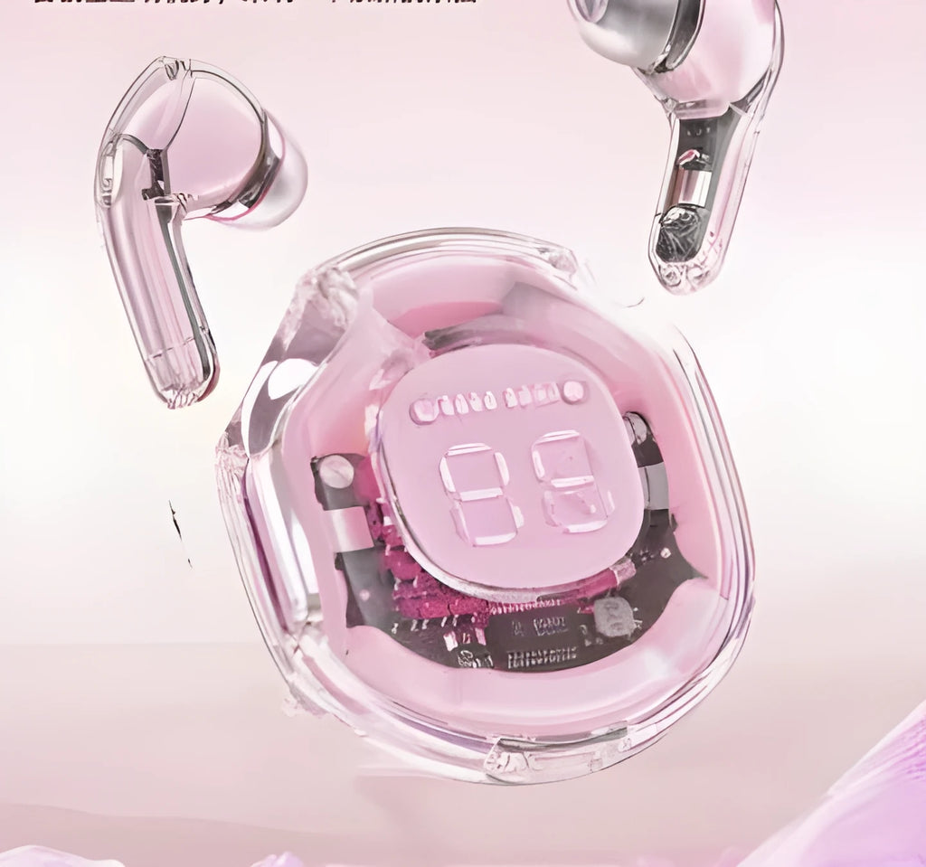 ACEFAST Small Crystal Color 2 Bluetooth headset with charging bin, USB-C, PC and silicone, six colours