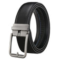Men's genuine leather belt with automatic alloy buckle in brown colour