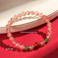 Ice floating south red white agate fishtail bracelet with manual processing and traditional weaving