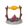 Barbecue-shaped tumbling cat toy with food dispenser, measuring 30x30x29 cm.