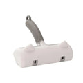 Two-way pet hair remover brush with non-slip handle for clothing, sofa, and bed sheets, in grey or green
