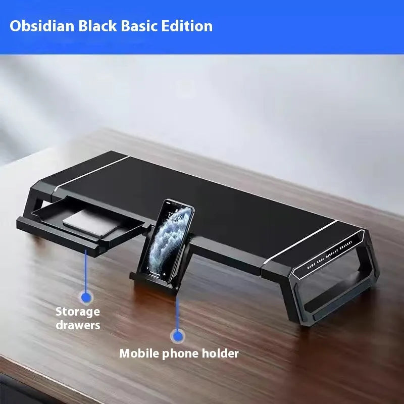 Multifunctional alloy laptop stand pad base folded black edition 410x200x75mm