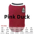British Shorthair style cat winter clothes in blue duck colour showing gradual layer college design