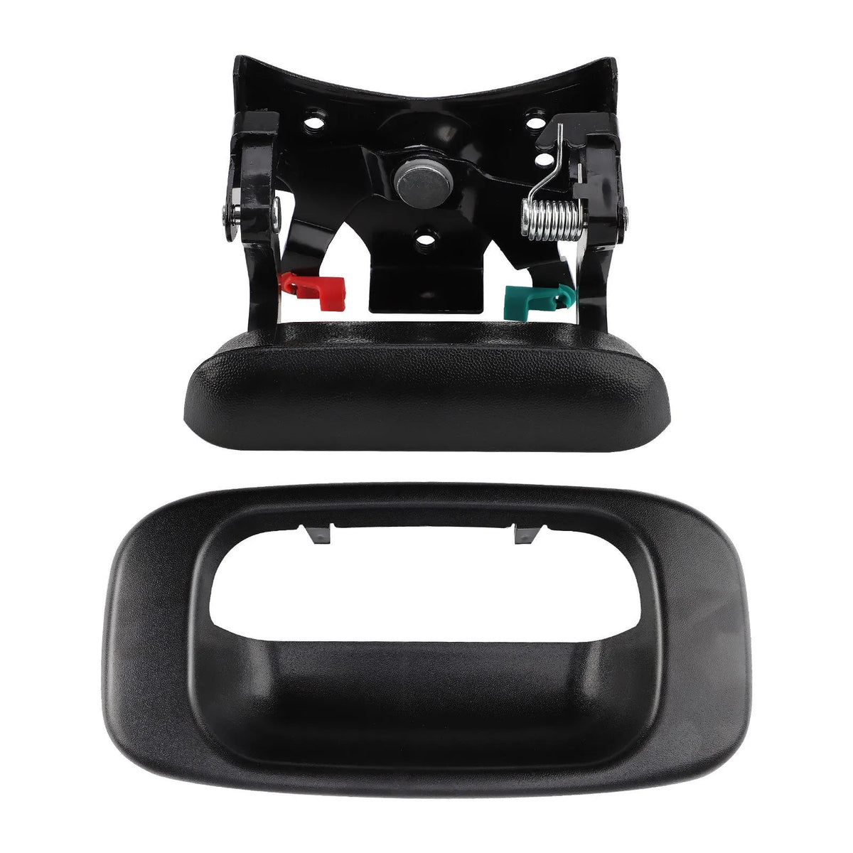 Black tailgate handle set for Chevrolet Silverado, ABS and metal replacement part, model XH-A-623
