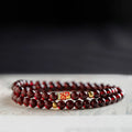 Retro wine red glass bead bracelet for women with manual processing and new Chinese style