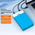 3.5-inch external hard drive enclosure in ABS plastic with USB 3.0 cable and power supply.