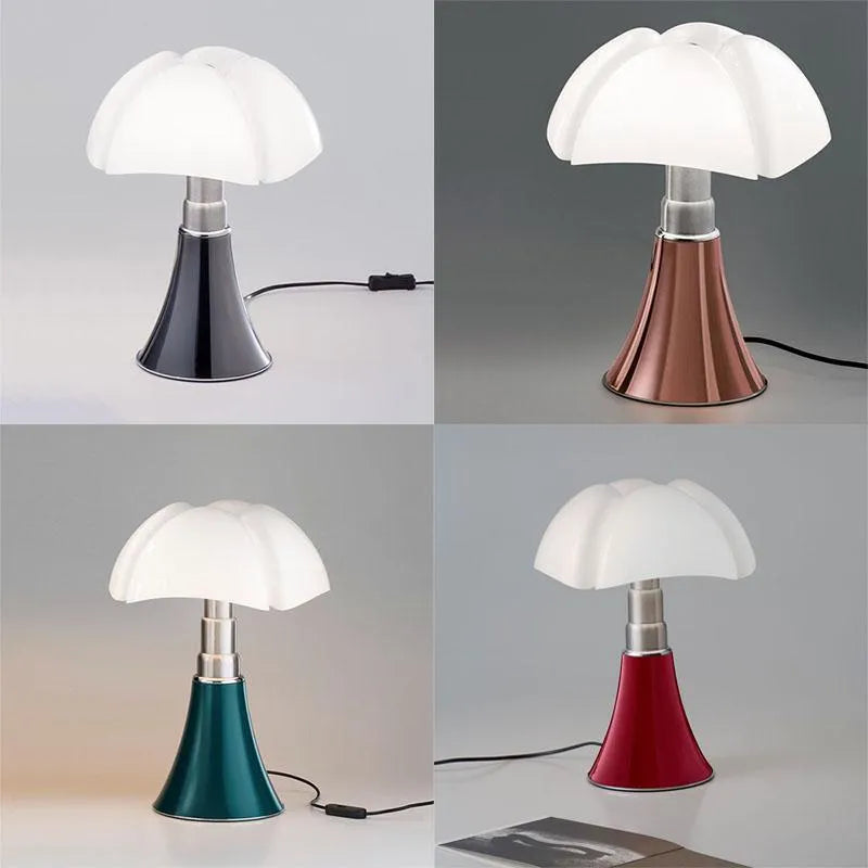 Italian retro flower table lamp with push-button switch in multiple colour options