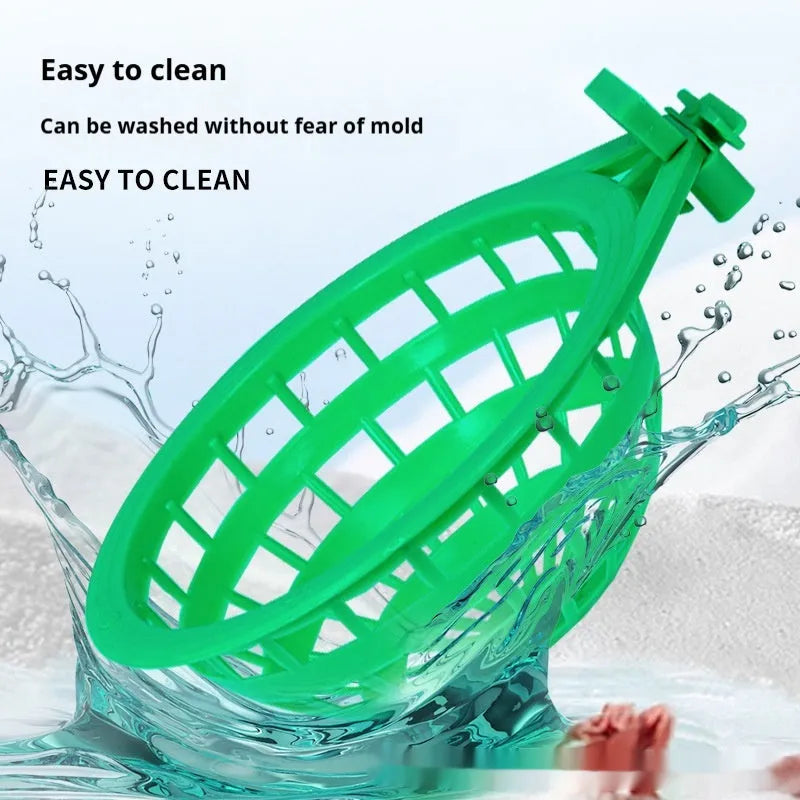 Green plastic bird nest for birds, available in Large or Trumpet, split and easy to clean
