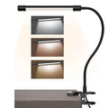26cm black and white USB LED desk lamp for dormitory study areas with eye protection feature