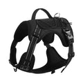 Polyester dog harness with hand holding rope in black, size medium, for anti breaking loose walking