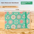 Feiluniao handmade watercolour notebook with fabric cover showing thematic design options