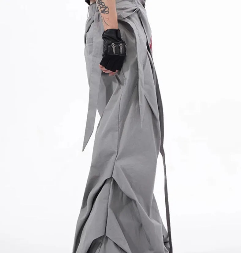 Boys wide-leg summer trousers in Korean style solid black colour