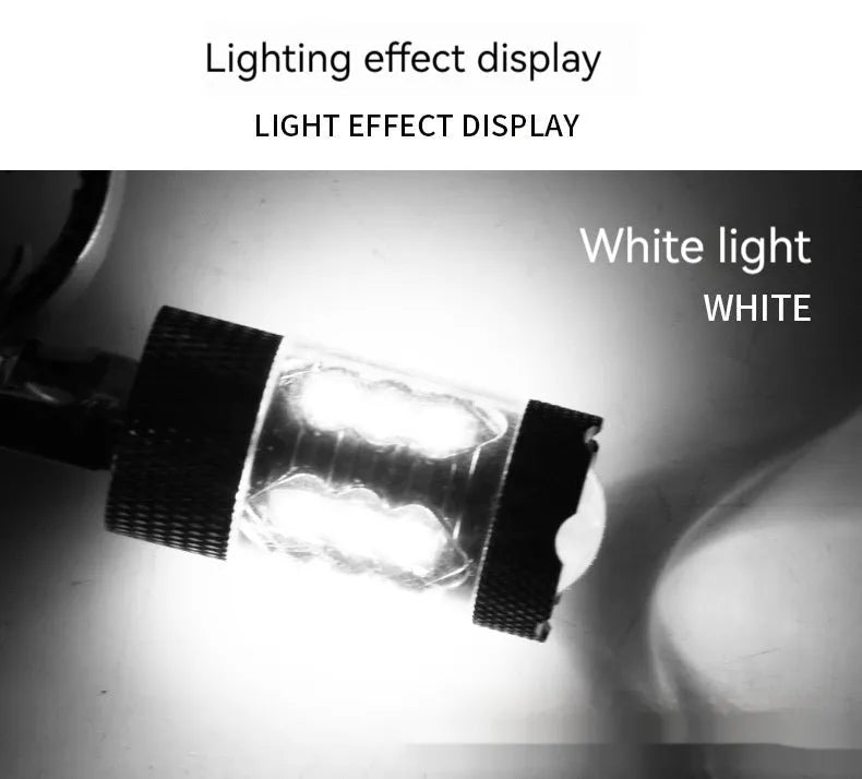 White 6000K car front fog light with aluminium housing, 47x70mm, universal bulb base fit