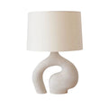 Modern minimalist Nordic fabric table lamp with resin base and cloth lampshade 30x45cm