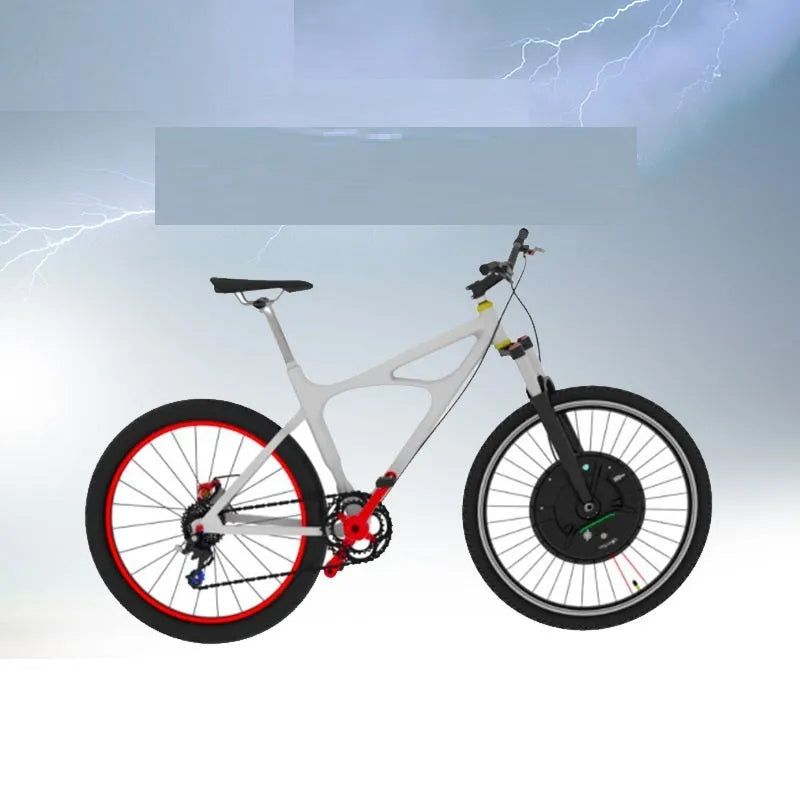 Black alloy hub motor wheel for electric bicycle conversion, Imotor 3.0 kit.