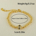 Arabic style heart-shaped copper bracelet for women with a round zircon stone centrepiece.