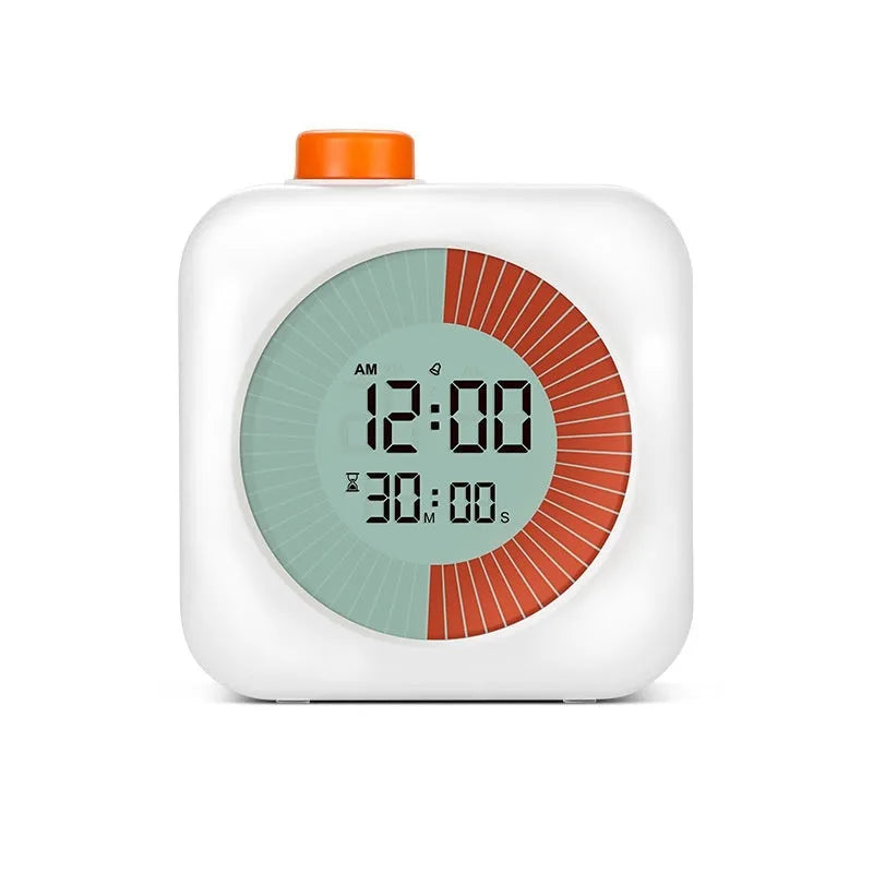 60-minute visual timer for students, plastic shell, available in white or pink