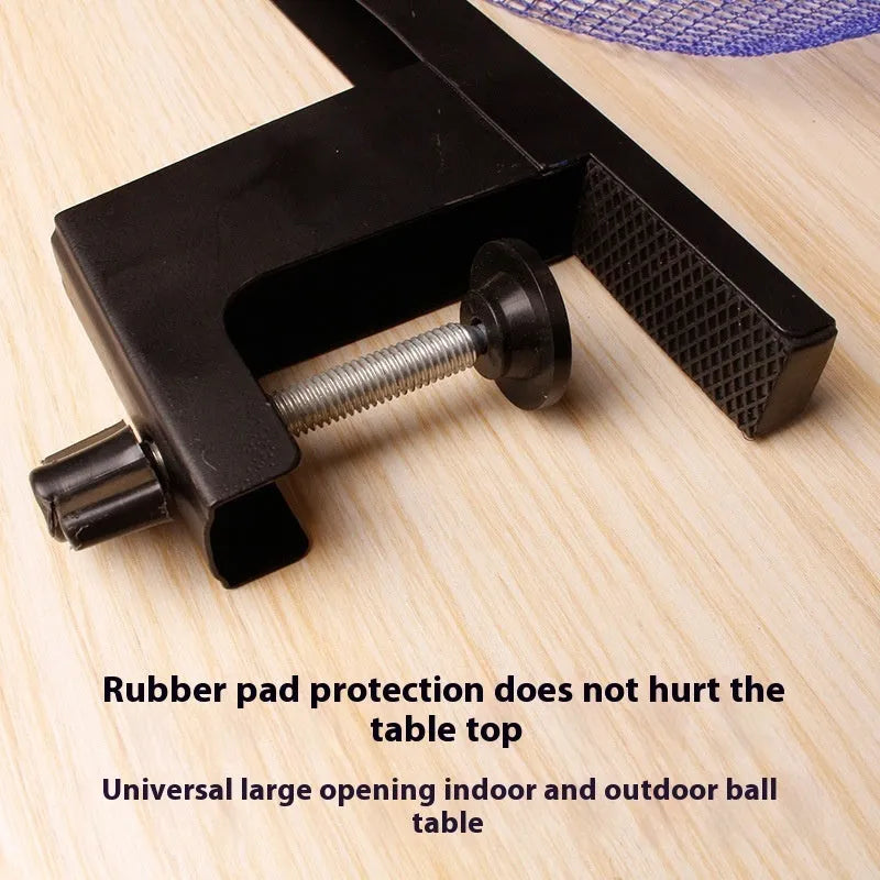 Table tennis net post with universal large clip for thick-edged indoor tables