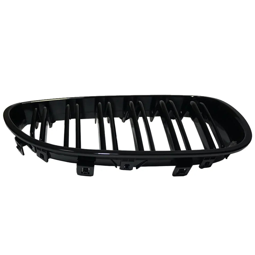 BMW 5-Series E60 E66 carbon fibre front grille with ABS frame and chrome trim for 2004-2009 models