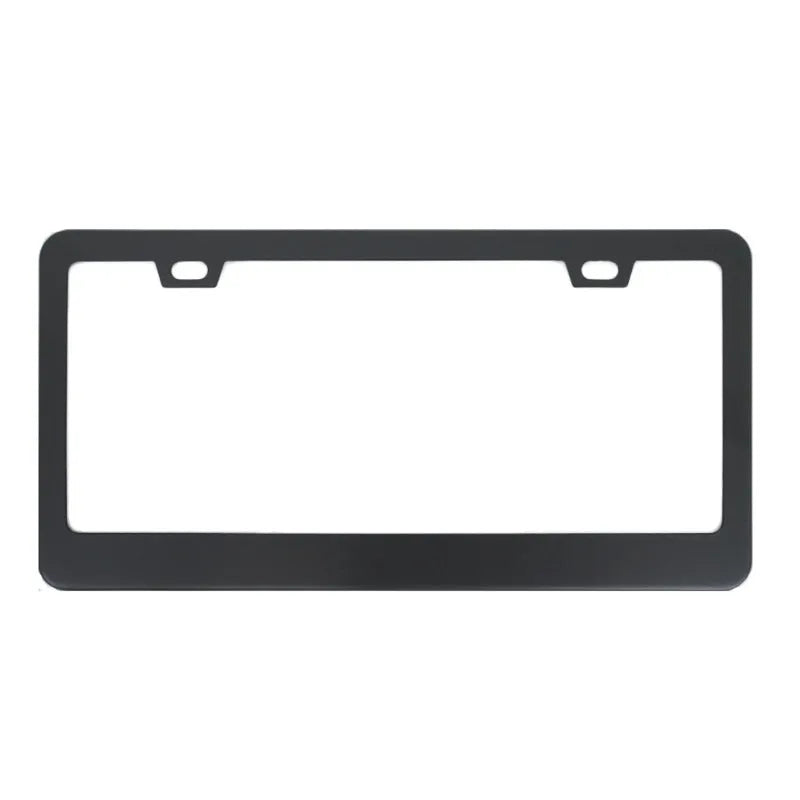 Aluminium alloy license plate frame for American cars in black and silver finishes
