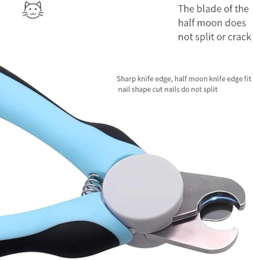 Blue heavy duty dog nail clippers with safety guard for large dogs thick nails measuring 16.8cm