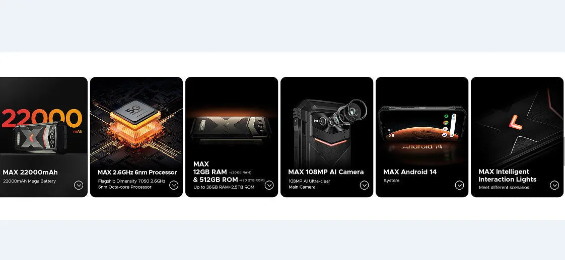 VMAX PRO mobile phone in black or grey colour with plastic construction and included charger