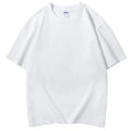 European style round neck cotton t-shirt in loose fit with printing pattern
