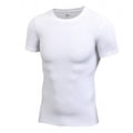Men's solid colour quick dry polyester short sleeve fitness shirt in multiple colour options