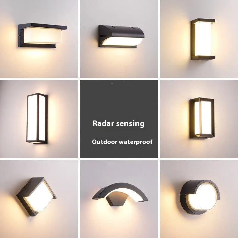 Retro outdoor waterproof LED wall light with square aluminium lampshade and European style, 18W option