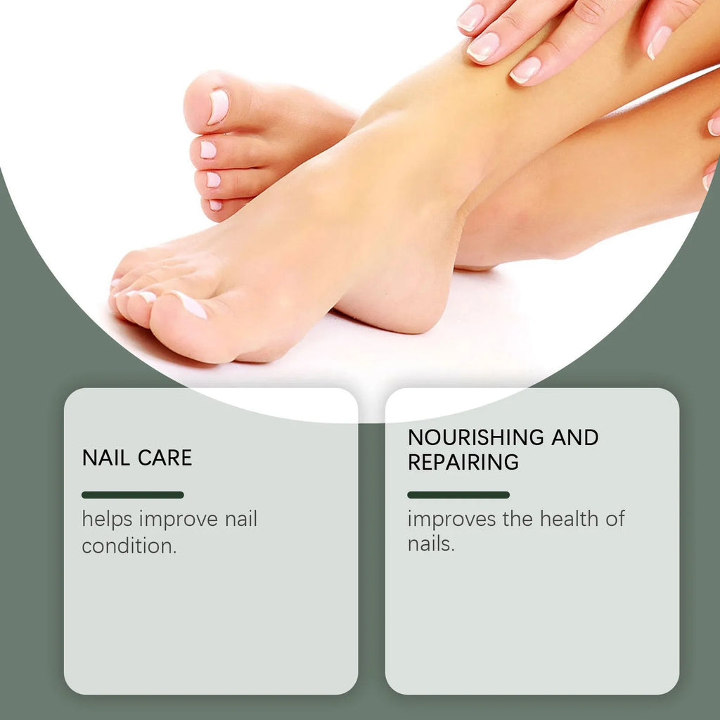 30ml bottle of mild nail brightening and nourishing care solution for daily use.