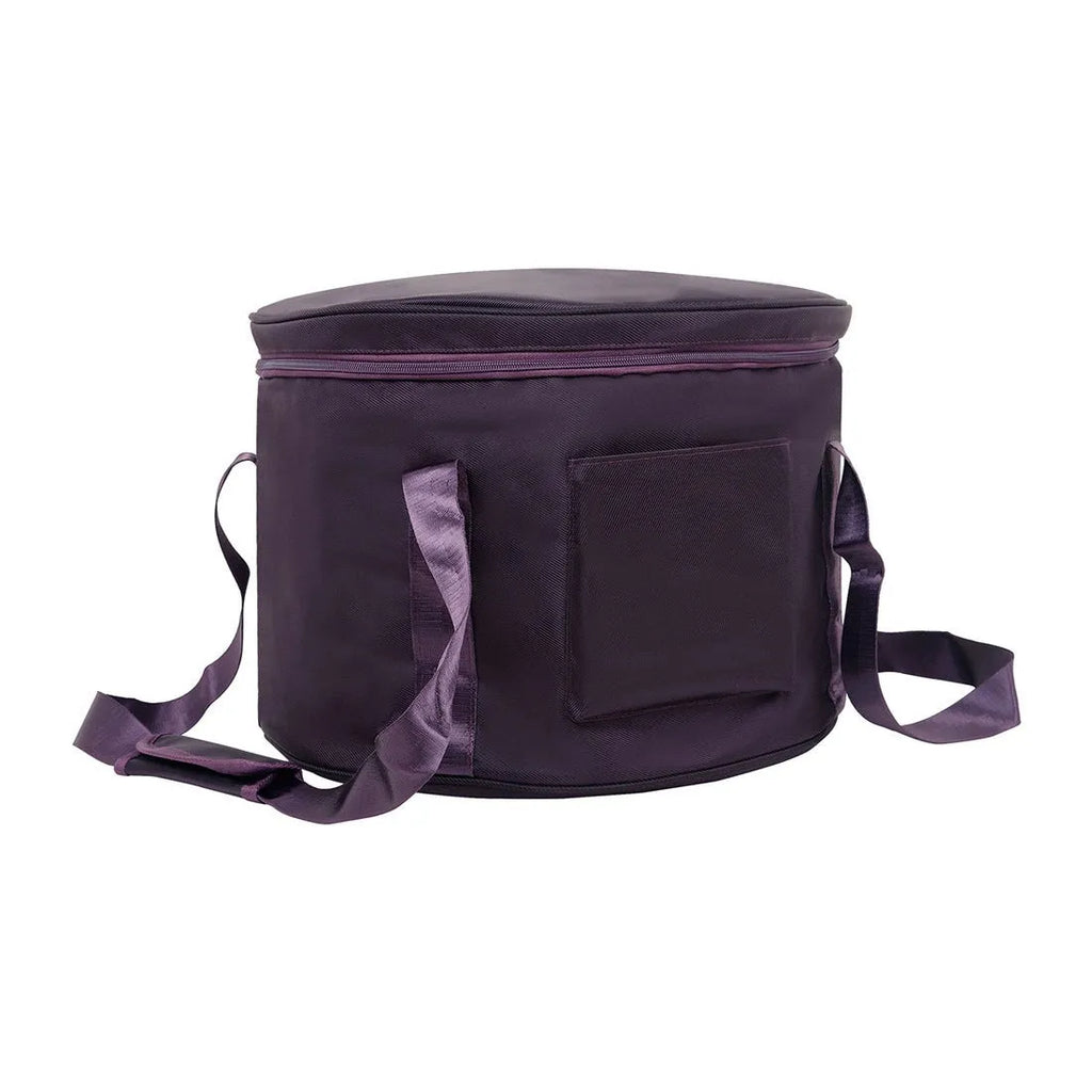 Purple patterned Oxford cloth tote bag for 8 to 14 inch Himalayan singing bowls and crystal bowls, one handbag