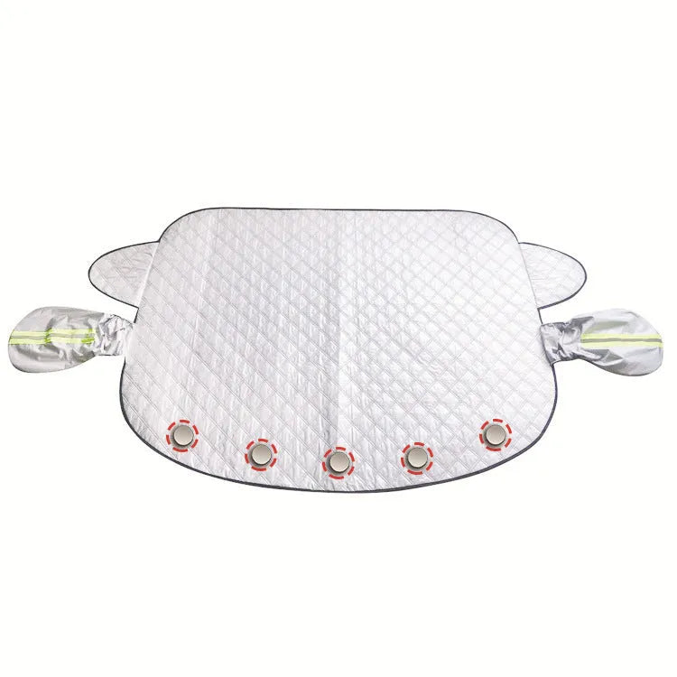 Thickened frost sun visor for GM cars with magnetic attachment and aluminium foil construction