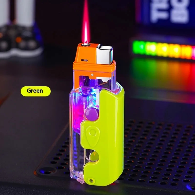 Colourful plastic radish-shaped lighter in orange, purple or green with wind-resistant function