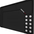 Non-slip oilproof cleaning pad with magnetic point in black small size 420x265x4.5mm
