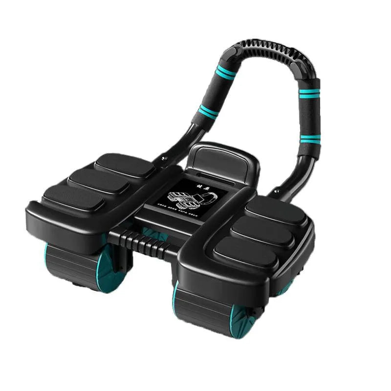 Abdominal wheel automatic rebound home fitness equipment black blue orange options