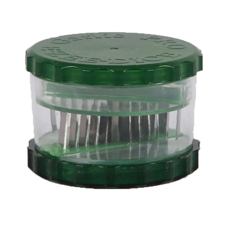 Transparent PP plastic garlic peeler kitchen gadget showing 8.5cm dimensions