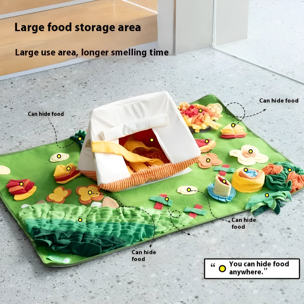Themed dog sniffing mat enrichment toy in one of ten available designs