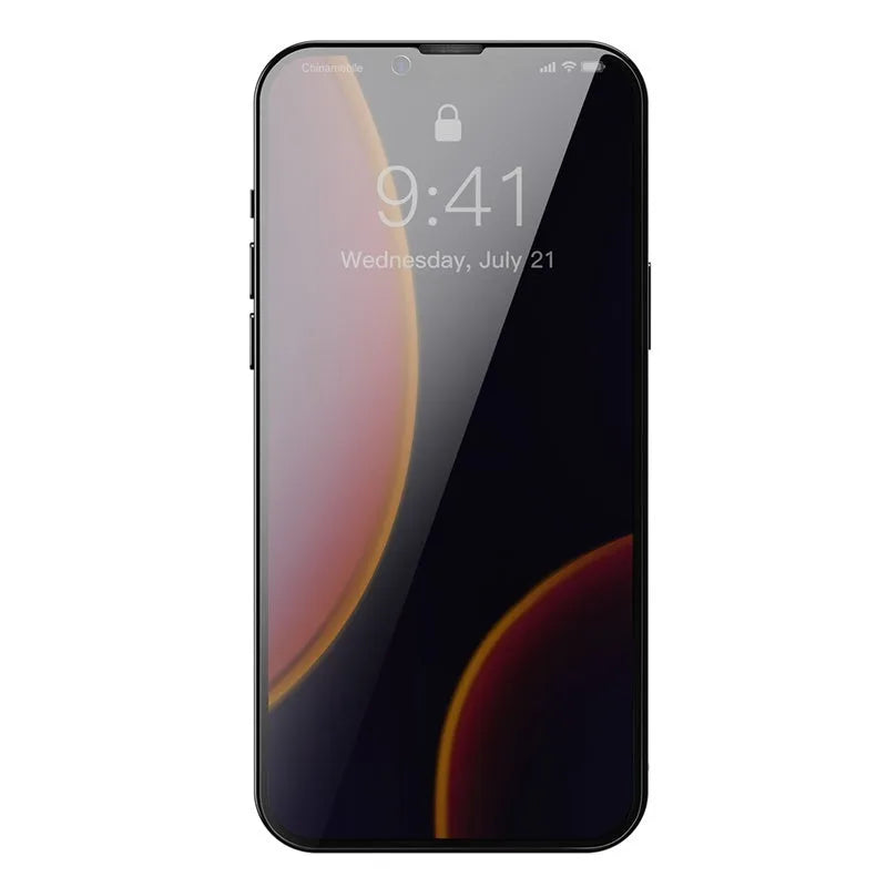 0.23mm non-broken edge curved privacy tempered film for iPhone 5.4 inch model