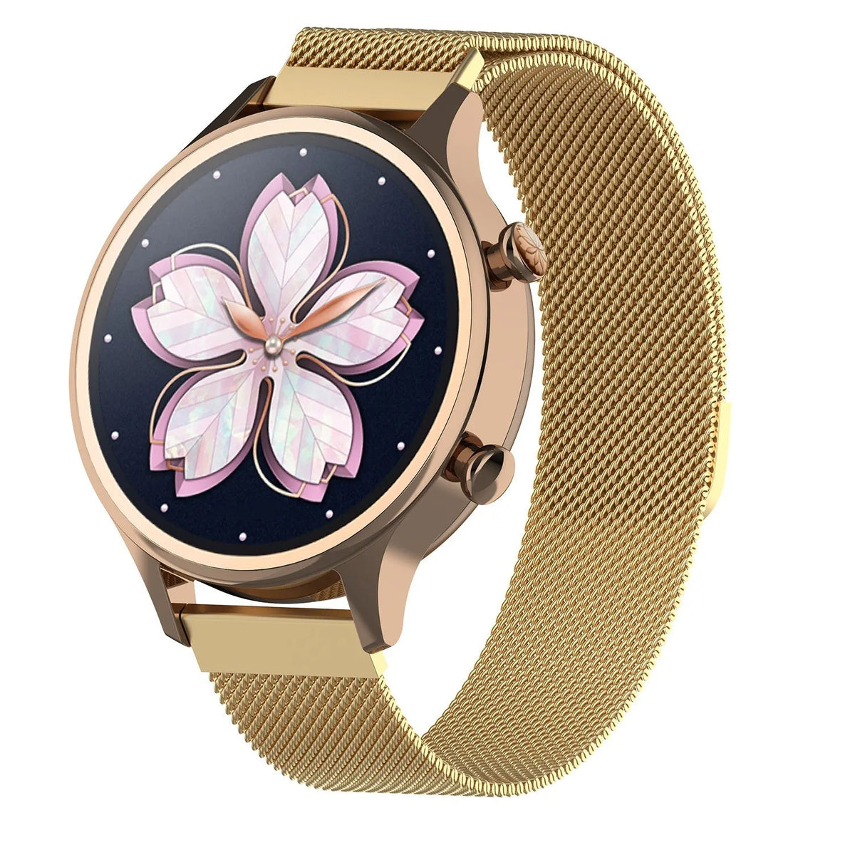 Milanese magnetic strap 18mm stainless steel band for Ticwatch C2 smart bracelet black finish