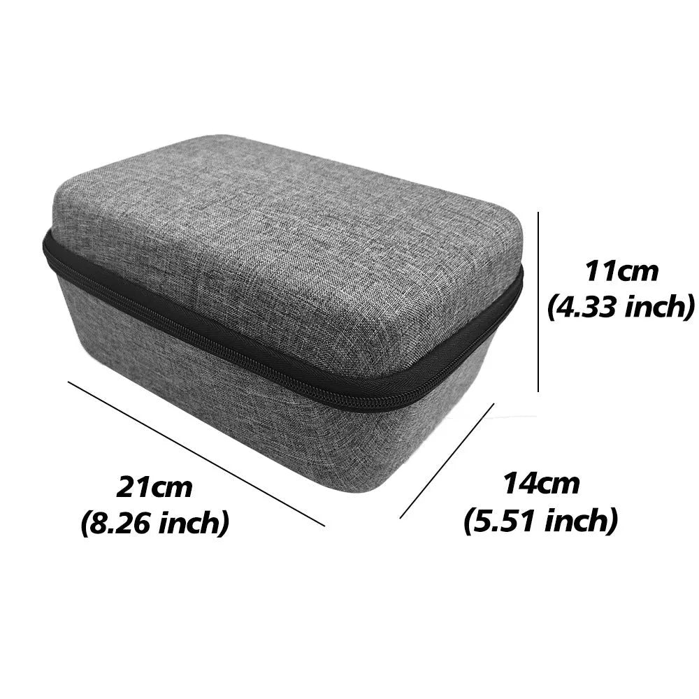 Black HY300 Pro portable storage box for home projector accessories, dustproof carrying case